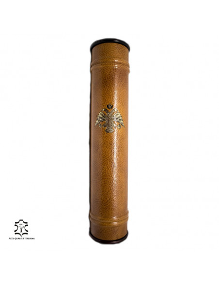 Leather tube - Byzantine Coat of arms